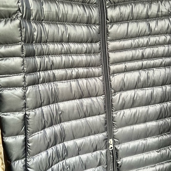 Women’s Lands End Long Tunic Vest Slate Blue Gray Titanium Down - Picture 7 of 7